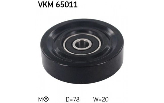 Tensioner Pulley, v-ribbed belt VKM 65011 SKF