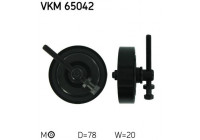 Tensioner Pulley, v-ribbed belt VKM 65042 SKF