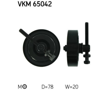Tensioner Pulley, v-ribbed belt VKM 65042 SKF