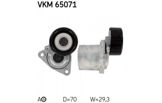 Tensioner Pulley, v-ribbed belt VKM 65071 SKF