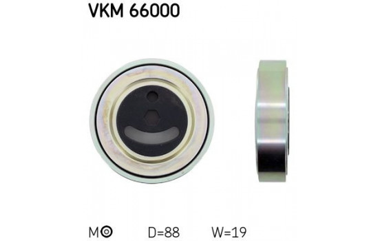 Tensioner Pulley, v-ribbed belt VKM 66000 SKF