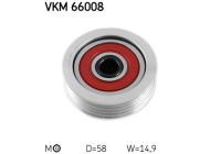 Tensioner Pulley, v-ribbed belt VKM 66008 SKF