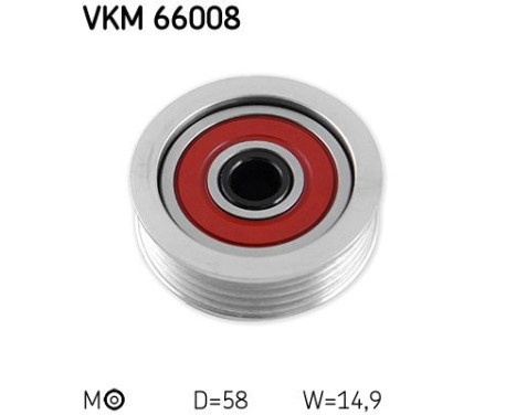 Tensioner Pulley, v-ribbed belt VKM 66008 SKF