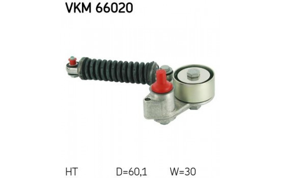 Tensioner Pulley, v-ribbed belt VKM 66020 SKF