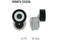 Tensioner Pulley, v-ribbed belt VKMCV 51026 SKF