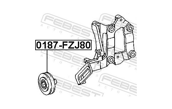 Tensioner Pulley, v-ribbed belt, Image 3