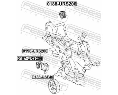 Tensioner Pulley, v-ribbed belt, Image 3
