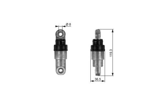 Vibration Damper, v-ribbed belt DriveAlign® T38218 Gates