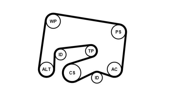 Poly V-belt set 6PK2000K1 Contitech, Image 3
