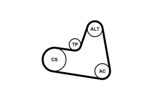 V-ribbed belt set CITR./FORD/VOLVO 6PK962K1 Contitech, Image 2