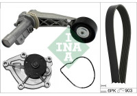 Water pump + Multi V-belt set