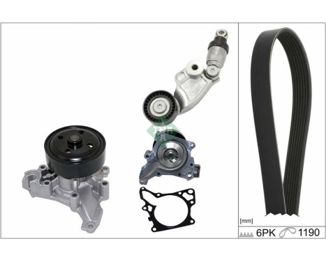 Water pump + Multi V-belt set