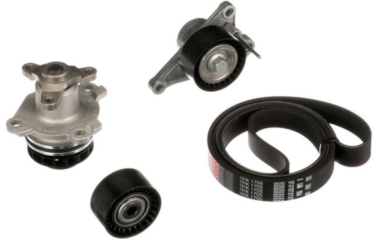 Water Pump + V-Ribbed Belt Kit Micro-V® Kit KP17PK1705 Gates