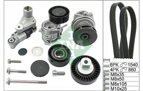 Water Pump + V-Ribbed Belt Kit