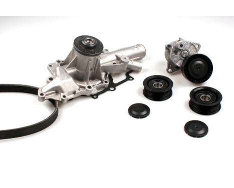 Water Pump + V-Ribbed Belt Kit