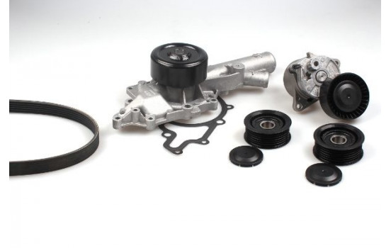 Water Pump + V-Ribbed Belt Kit