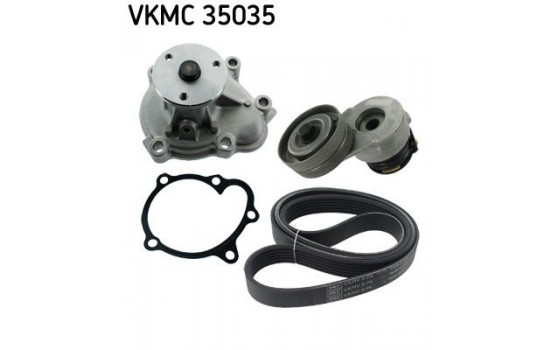 Water Pump + V-Ribbed Belt Kit