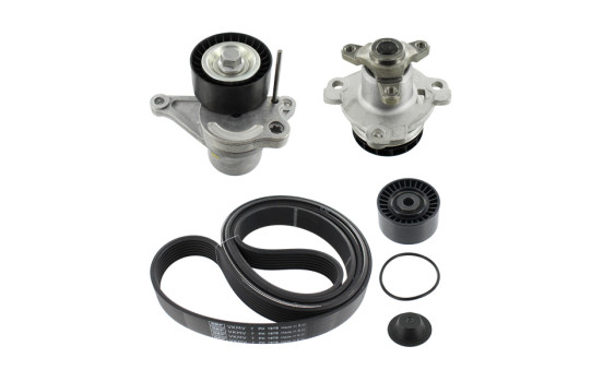 Water Pump + V-Ribbed Belt Kit