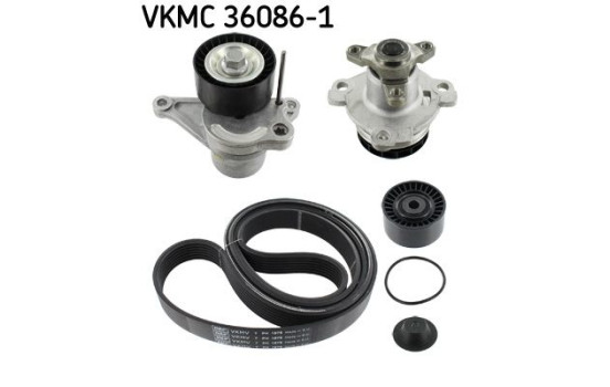 Water Pump + V-Ribbed Belt Kit, Image 2