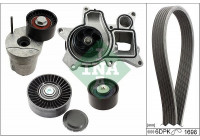 Water Pump + V-Ribbed Belt Set