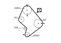 Timing belt 5214XS Gates