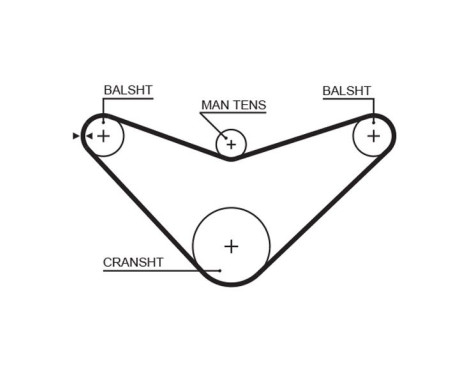 Timing belt 5235XS Gates