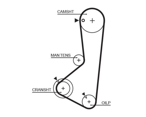 Timing belt 5256XS Gates