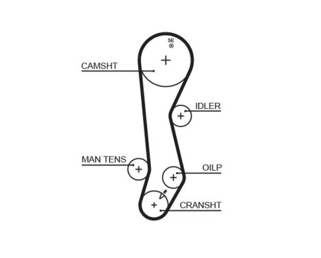 Timing belt 5389XS Gates