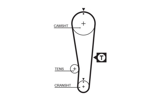 Timing belt 5393XS Gates, Image 2