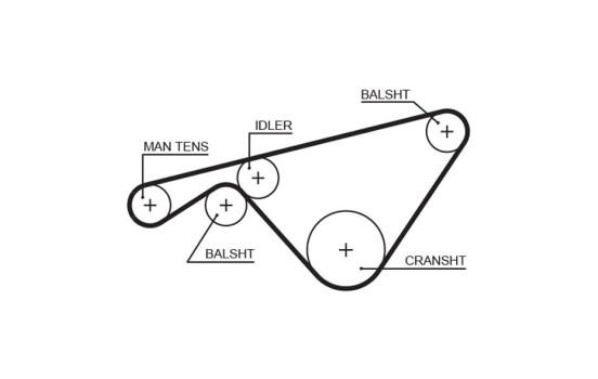 Timing belt 5463XS Gates