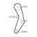 Timing belt 5503XS Gates, Thumbnail 2