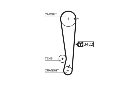 Timing belt 5511XS Gates, Image 2
