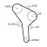 Timing belt 5564XS Gates, Thumbnail 2