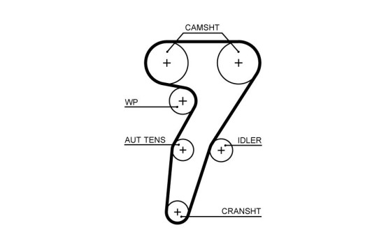 Timing belt 5653XS Gates