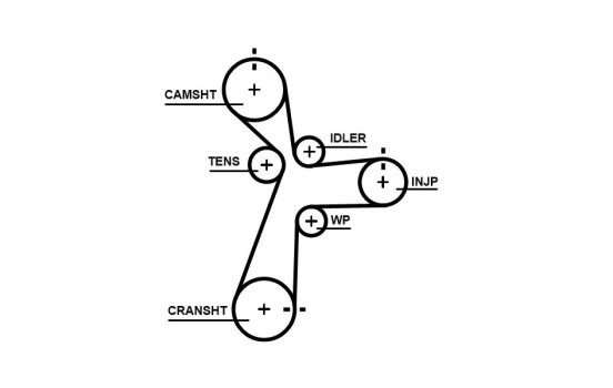 Timing belt 5696XS Gates