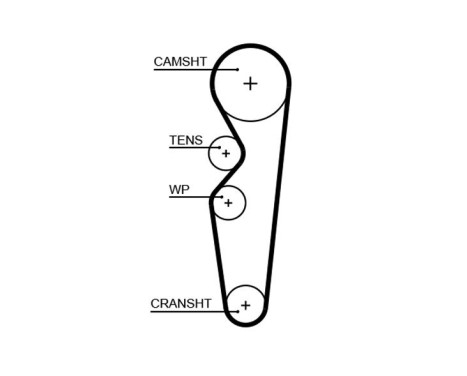 Timing belt set K015665XS Gates, Image 2