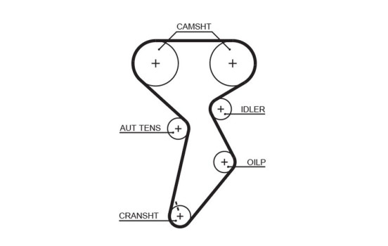Timing belt set K025432XS Gates