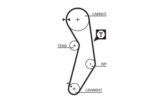 Timing Belt Set PowerGrip® K015411XS Gates, Image 3