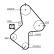 Timing Belt Set PowerGrip® K015486XS Gates, Thumbnail 3