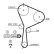 Timing Belt Set PowerGrip® K015610XS Gates, Thumbnail 3
