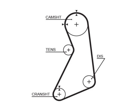 Timing Belt Set PowerGrip® K025399XS Gates, Image 3