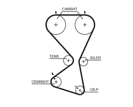 Timing Belt Set PowerGrip® K025556XS Gates, Image 2