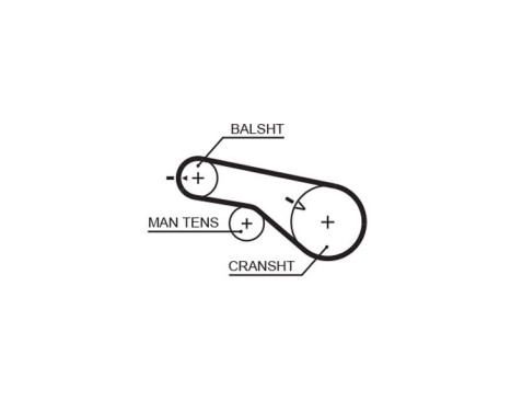 Timing Belt Set PowerGrip® K025556XS Gates, Image 3