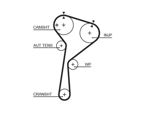 Timing Belt Set PowerGrip® K025578XS Gates, Image 3