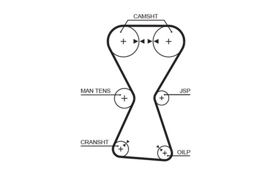 Timing Belt Set PowerGrip® K035255XS Gates, Image 3