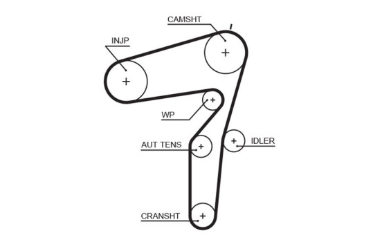 Timing Belt Set PowerGrip® K035600XS Gates, Image 2