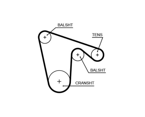 Timing Belt Set PowerGrip® K075429XS Gates, Image 3