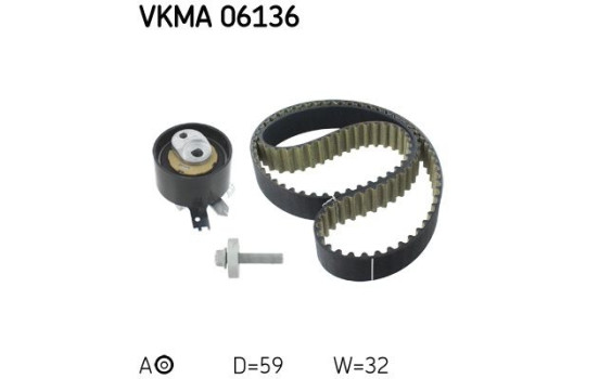 Timing Belt Set VKMA 06136 SKF, Image 2
