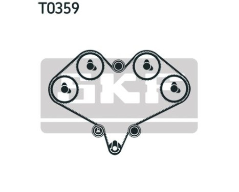 Timing Belt Set VKMA 92008 SKF, Image 2