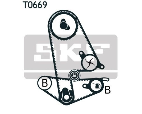 Timing Belt Set VKMA 93600 SKF, Image 2